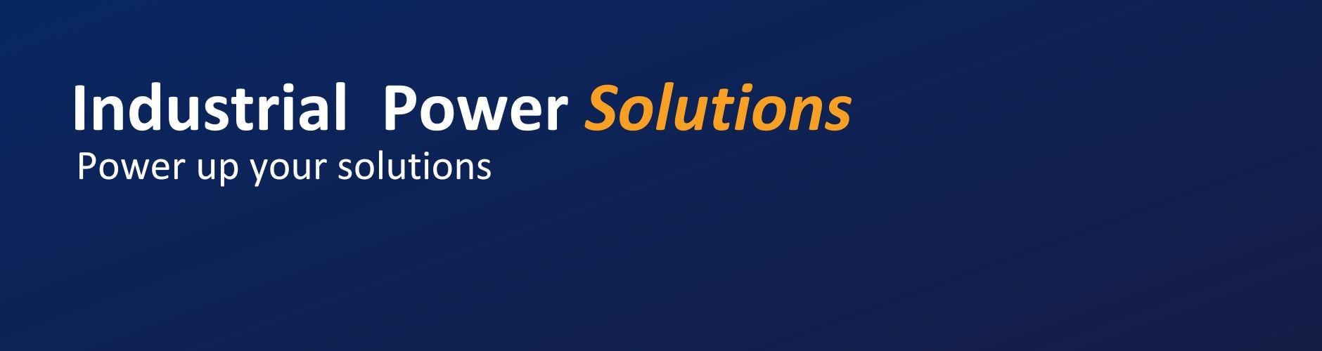 Industrial Power Solutions