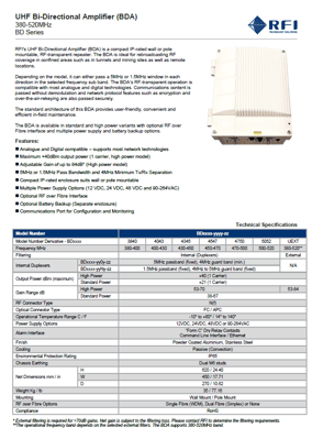 UHF Bi-Directional Amplifier (BDA)