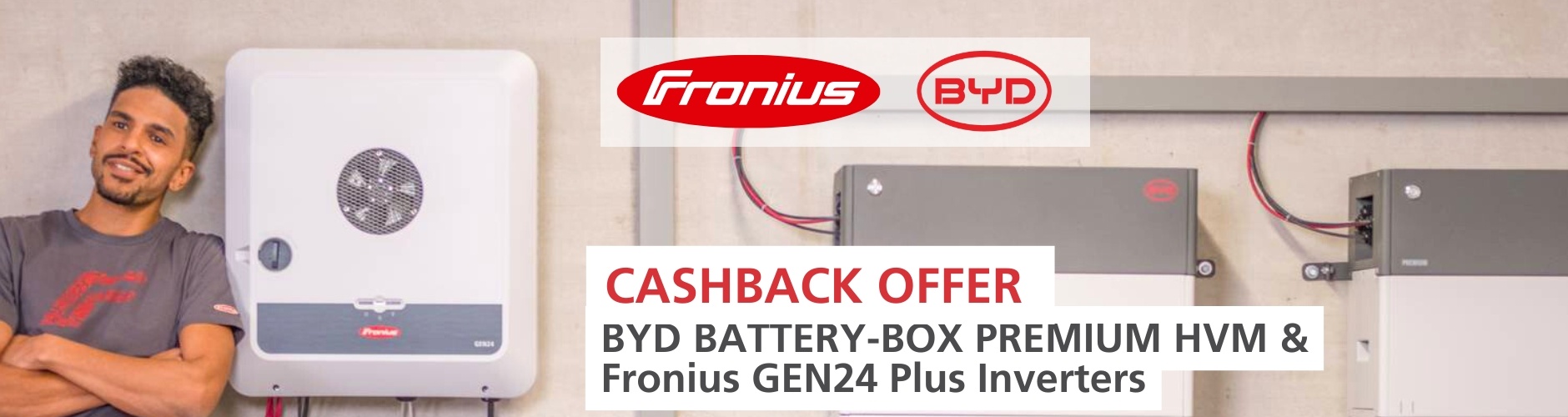 BYD HVM & Fronius GEN24 Plus Cashback Promo